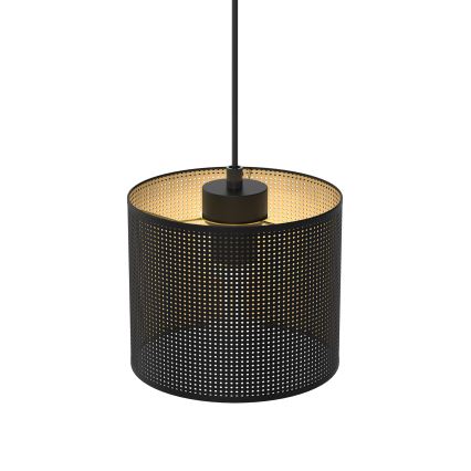 Hängeleuchte an Schnur LOFT SHADE 1xE27/60W/230V Durchmesser 18 cm schwarz/golden