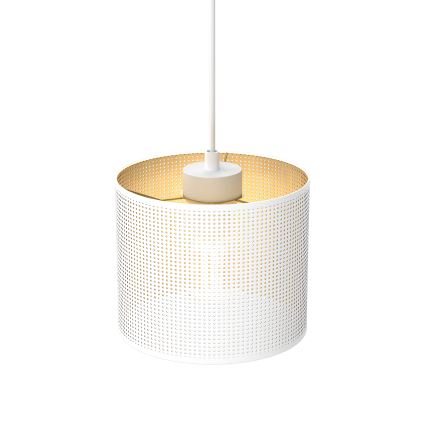 Hängeleuchte an Schnur LOFT SHADE 1xE27/60W/230V Durchmesser 18 cm weiß/golden