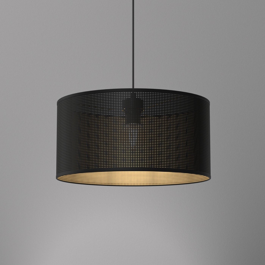 Hängeleuchte an Schnur LOFT SHADE 1xE27/60W/230V Durchmesser 40 cm schwarz/golden