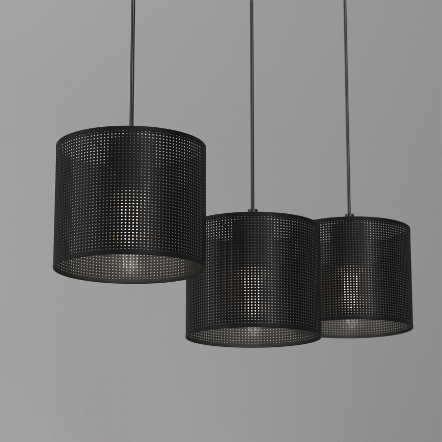 Hängeleuchte an Schnur LOFT SHADE 3xE27/60W/230V schwarz