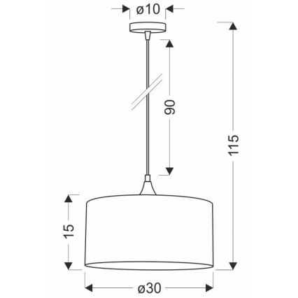 Hängeleuchte an Schnur MALOTO 1xE27/60W/230V grün