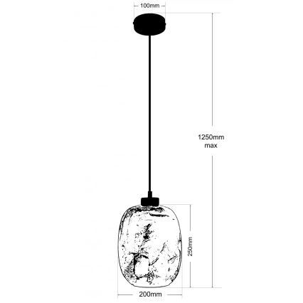 Hängeleuchte an Schnur MARLBE 1xE27/60W/230V violett