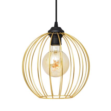 Hängeleuchte an Schnur MERCURE 1xE27/15W/230V golden/schwarz