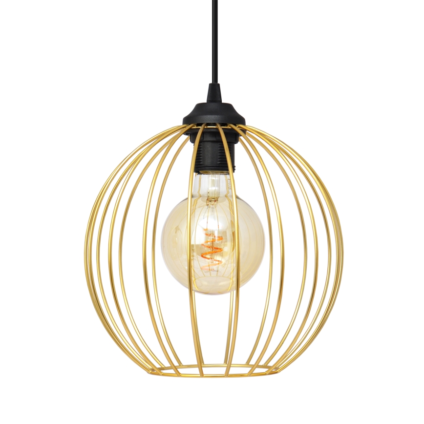 Hängeleuchte an Schnur MERCURE 1xE27/15W/230V golden/schwarz