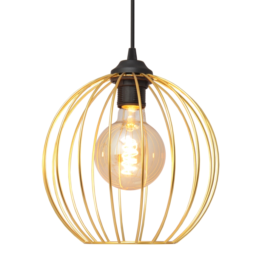 Hängeleuchte an Schnur MERCURE 1xE27/15W/230V golden/schwarz