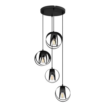 Hängeleuchte an Schnur MOONLIGHT 4xE27/15W/230V schwarz