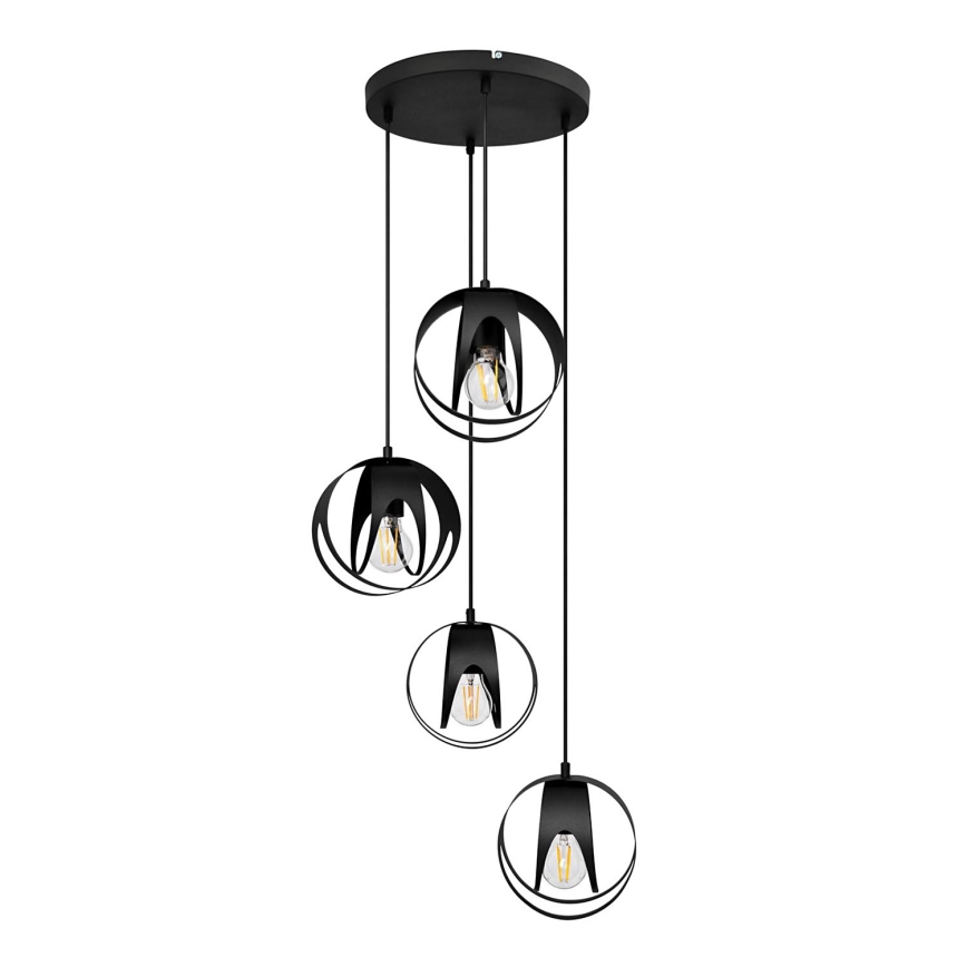 Hängeleuchte an Schnur MOONLIGHT 4xE27/15W/230V schwarz