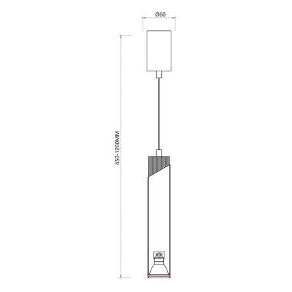 Hängeleuchte an Schnur NEO 1xGU10/8W/230V weiß