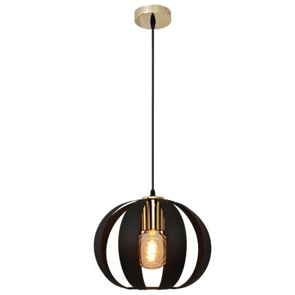 Hängeleuchte an Schnur NEWTON 1xE27/15W/230V schwarz/golden