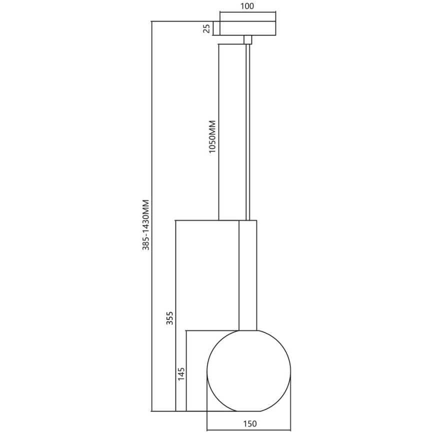 Hängeleuchte an Schnur NIKO 1xG9/9W/230V d 15 cm golden