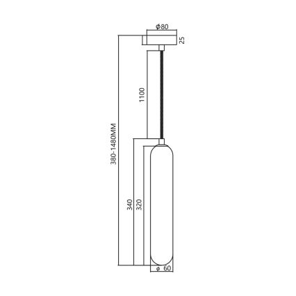 Hängeleuchte an Schnur PAX 1xG9/9W/230V golden