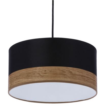 Hängeleuchte an Schnur PORTO 1xE27/60W/230V schwarz/braun