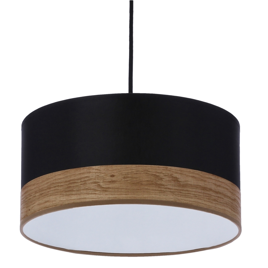 Hängeleuchte an Schnur PORTO 1xE27/60W/230V schwarz/braun