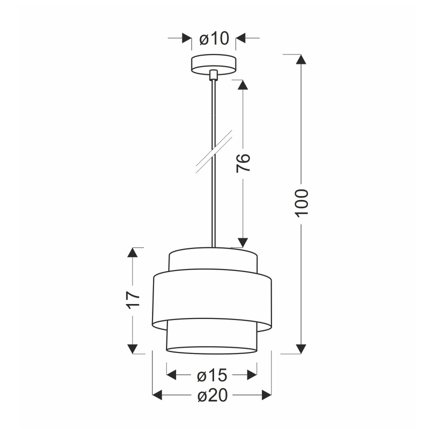 Hängeleuchte an Schnur RATTAN 1xE27/40W/230V weiß/braun
