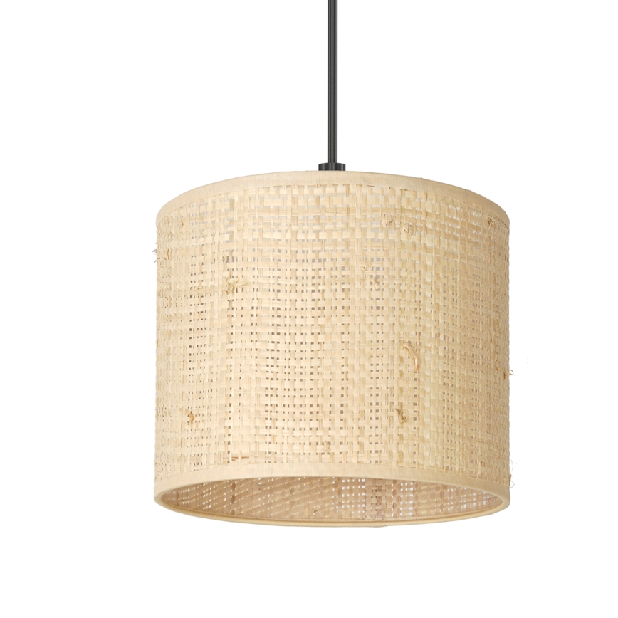 Hängeleuchte an Schnur RATTAN 1xE27/60W/230V Durchmesser 18 cm Rattan