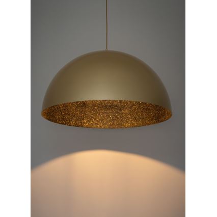 Hängeleuchte an Schnur SFERA 1xE27/60W/230V d 70 cm golden/schwarz