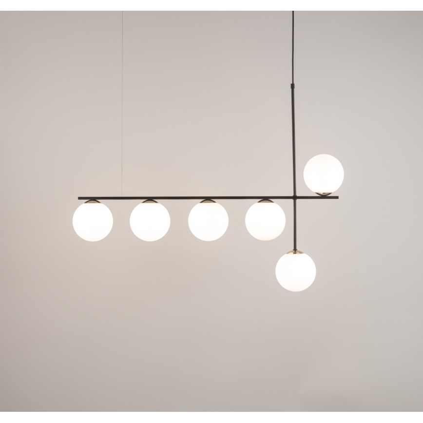 Hängeleuchte an Schnur SILIA 6xG9/12W/230V schwarz