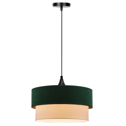 Hängeleuchte an Schnur SINAGRA 1xE27/60W/230V grün/weiß