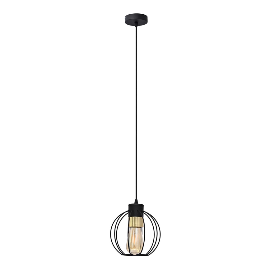 Hängeleuchte an Schnur STARLIGHT 1xE27/15W/230V schwarz/golden