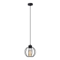 Hängeleuchte an Schnur STARLIGHT 1xE27/15W/230V schwarz/silbern