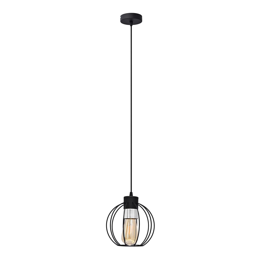 Hängeleuchte an Schnur STARLIGHT 1xE27/15W/230V schwarz/silbern