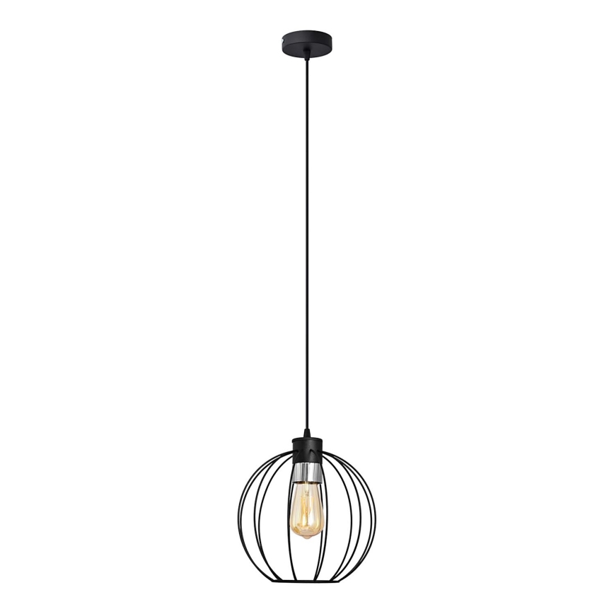 Hängeleuchte an Schnur STARLIGHT 1xE27/15W/230V schwarz/silbern