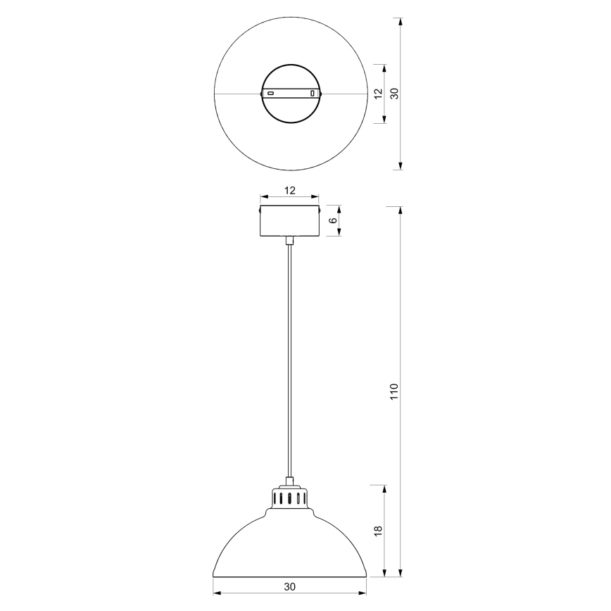 Hängeleuchte an Schnur SVEN 1xE27/15W/230V weiß