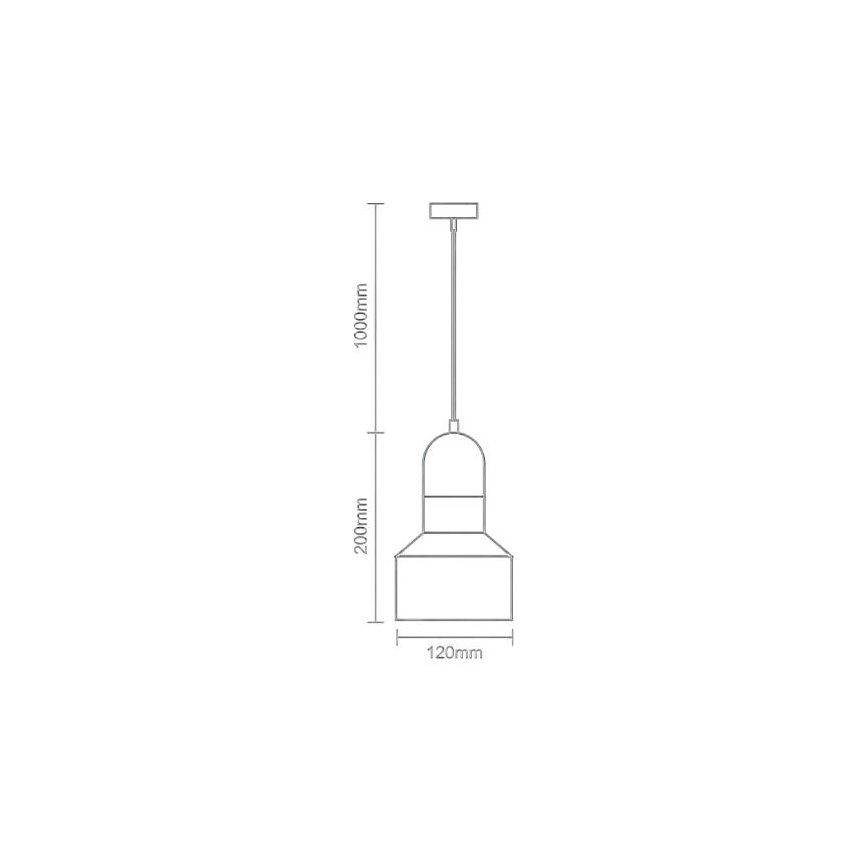Hängeleuchte an Schnur TERRAZZO 1xE27/60W/230V d 12 cm cremefarben