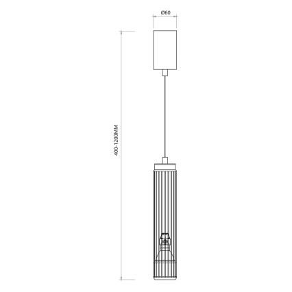 Hängeleuchte an Schnur VERTICAL 1xGU10/8W/230V schwarz