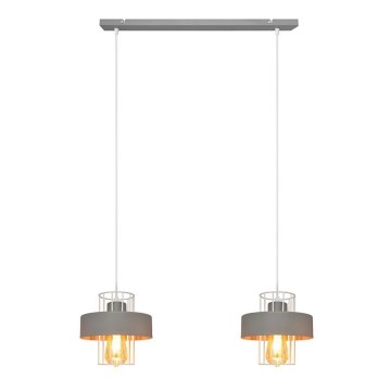Hängeleuchte an Schnur VOLTA 2xE27/15W/230V grau