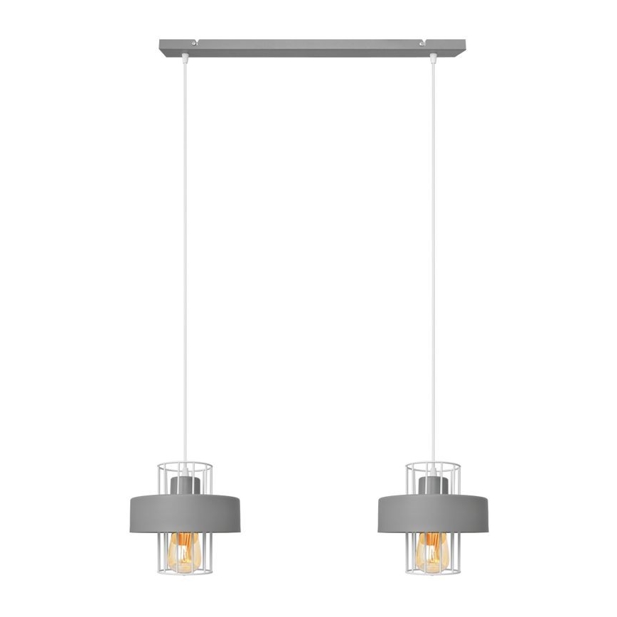 Hängeleuchte an Schnur VOLTA 2xE27/15W/230V grau