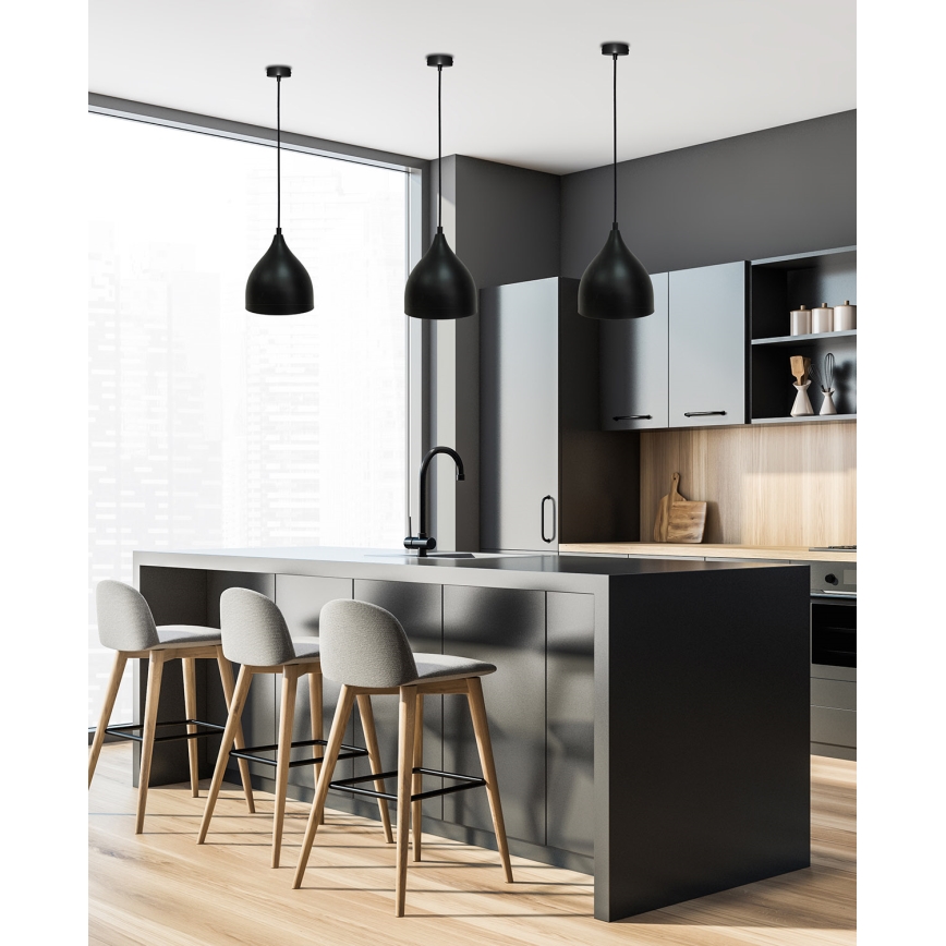 Hängeleuchte an Schnur YSTAD 1xE27/40W/230V schwarz