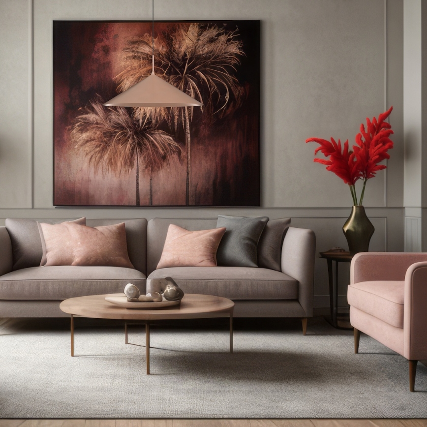 Hängeleuchte an Seil CAPITAL 1xGX53/15W/230V Ø 60 cm Roségold