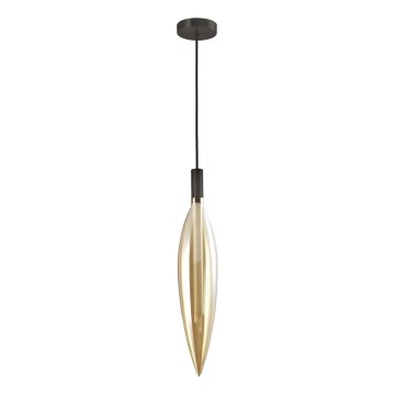 Hängeleuchte an Seil NORDIC 1xG9/5W/230V schwarz/rauchbeige