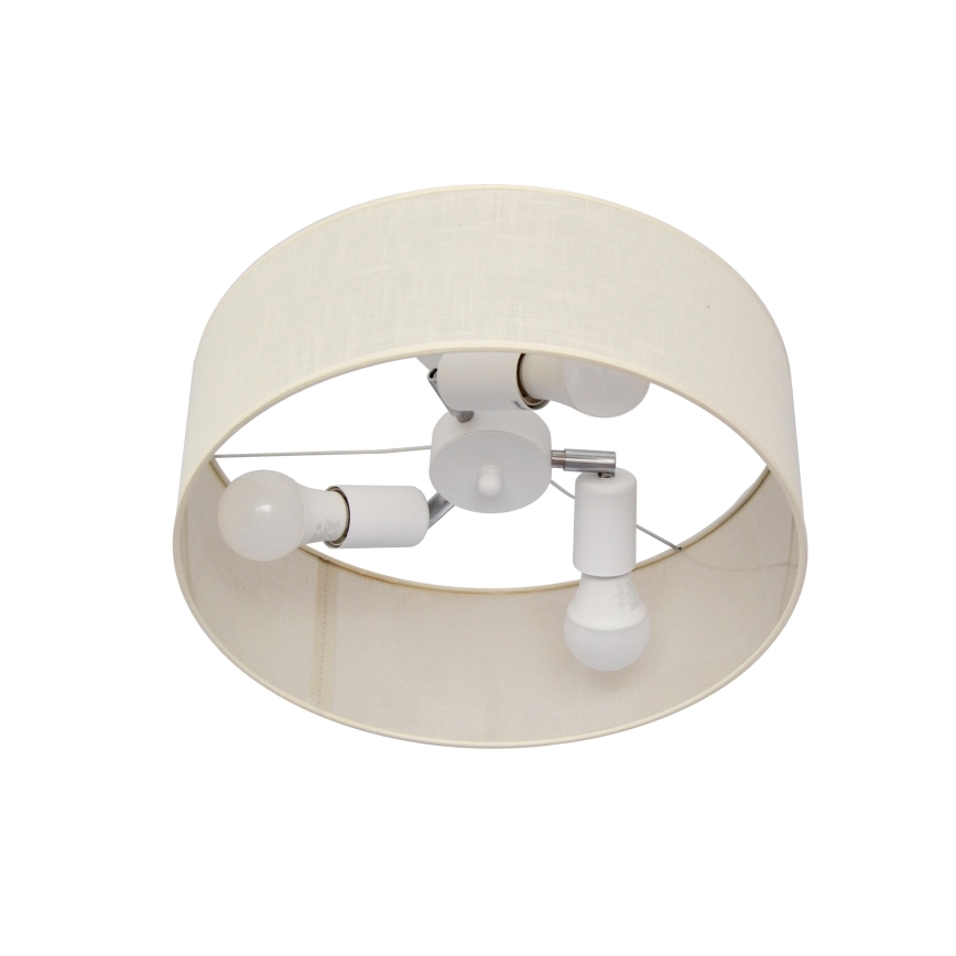 Hängeleuchte an Stange ALBA 3xE27/15W/230V cremefarben