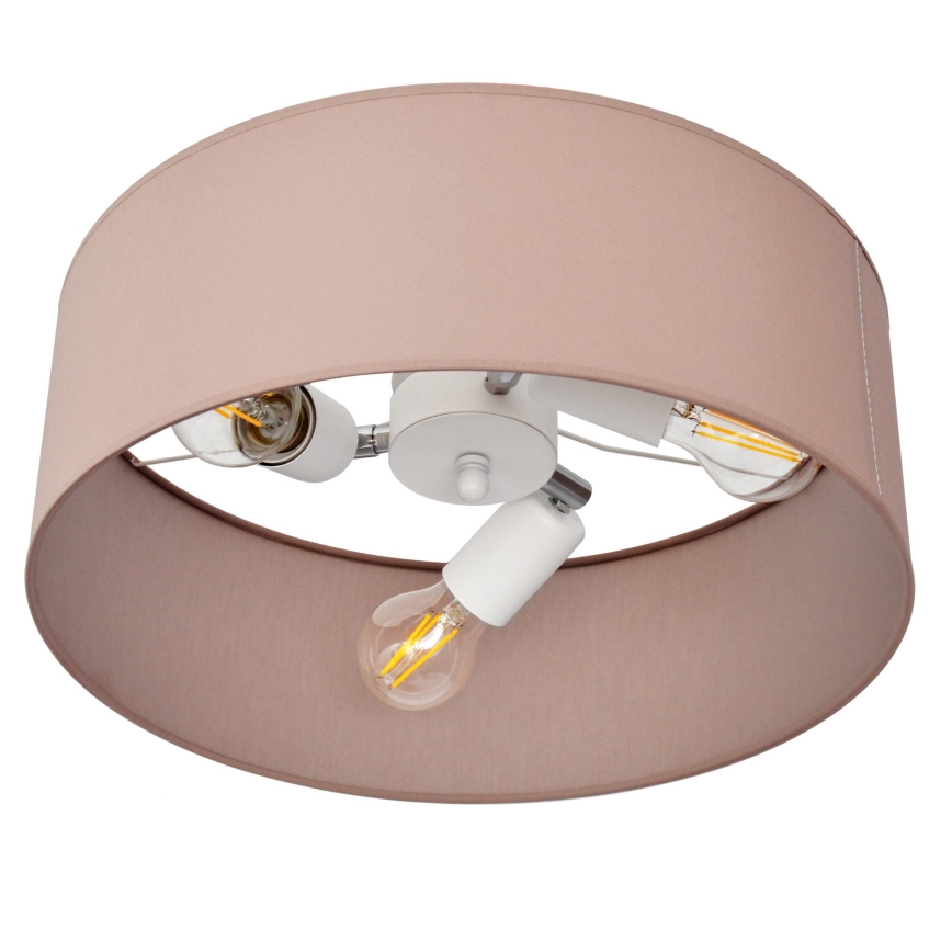 Hängeleuchte an Stange ALBA 3xE27/15W/230V rosa