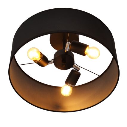 Hängeleuchte an Stange ALBA 3xE27/15W/230V schwarz