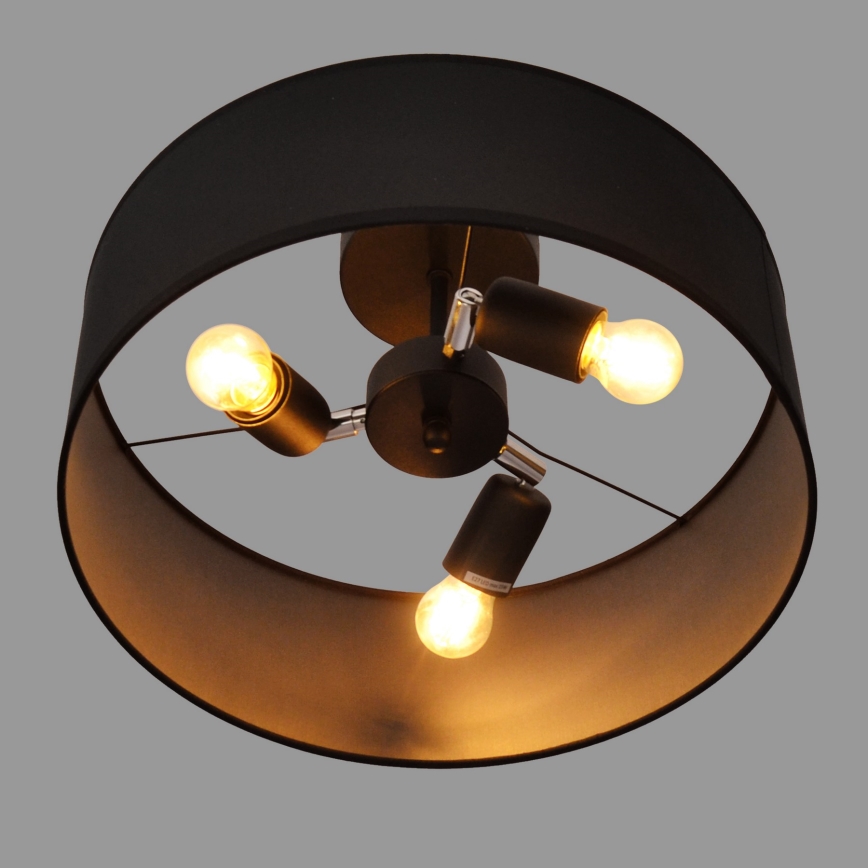 Hängeleuchte an Stange ALBA 3xE27/15W/230V schwarz