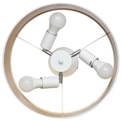 Hängeleuchte an Stange ALBA 3xE27/15W/230V weiß/golden