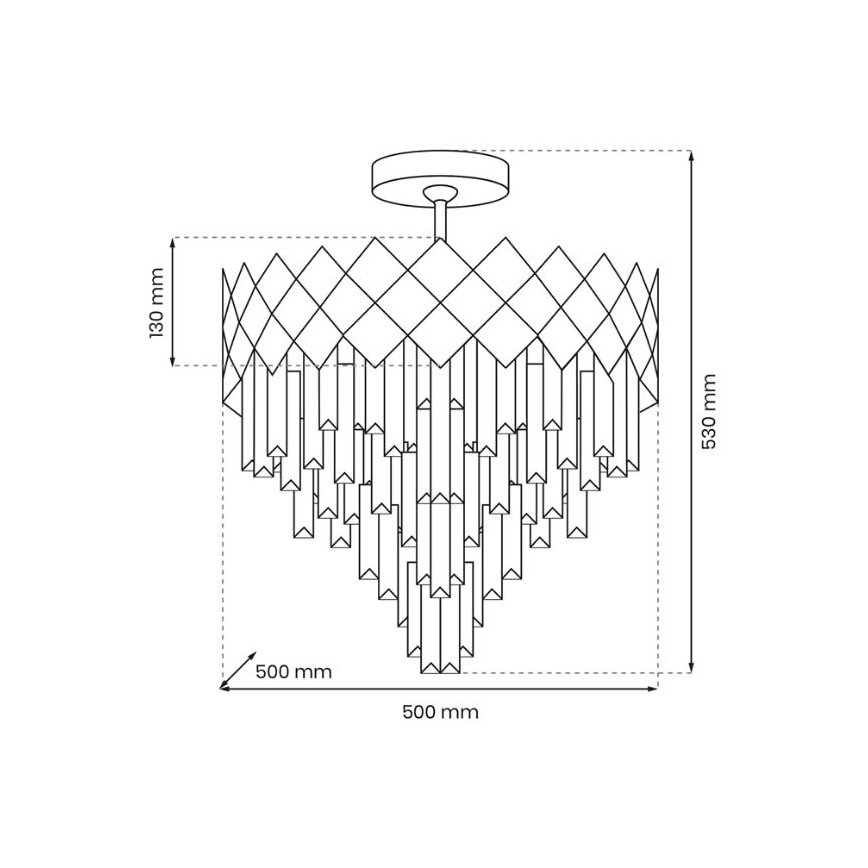 Hängeleuchte an Stange CARISMA 9xE14/40W/230V mattes Chrom