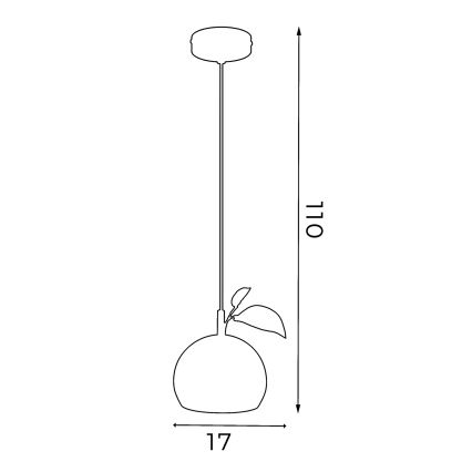 Hängeleuchte APPLE 1xE27/15W/230V rot