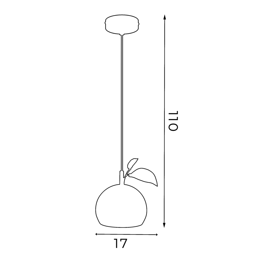 Hängeleuchte APPLE 1xE27/15W/230V rot
