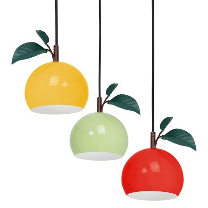 Hängeleuchte APPLE 3xE27/15W/230V bunt