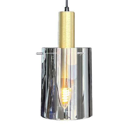 Hängeleuchte ARCADIA 1xE27/60W/230V d 13 cm golden/rauchig