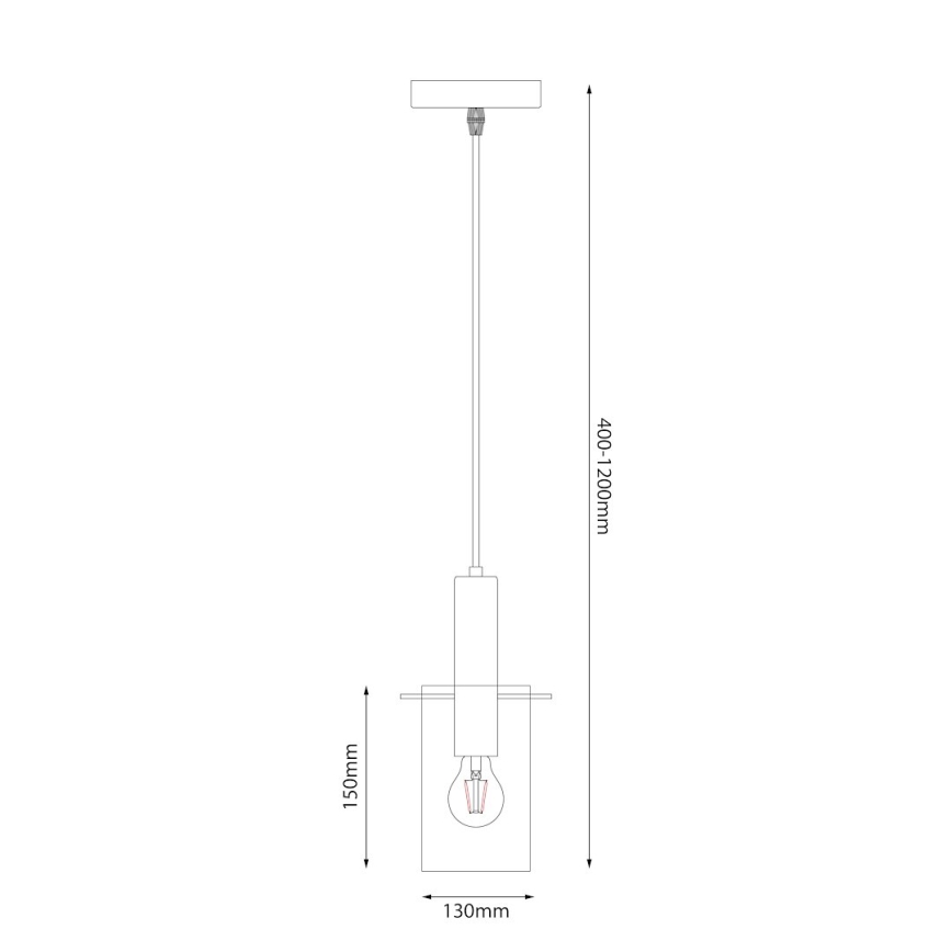 Hängeleuchte ARCADIA 1xE27/60W/230V d 13 cm golden/rauchig