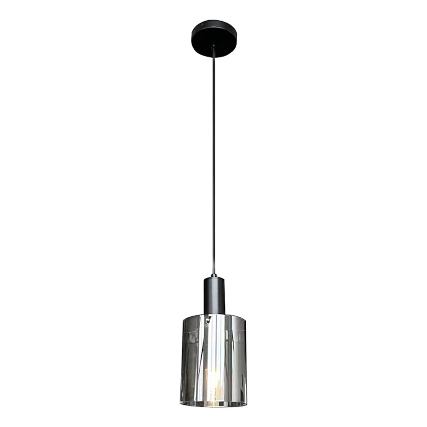 Hängeleuchte ARCADIA 1xE27/60W/230V d 13 cm schwarz/rauchig