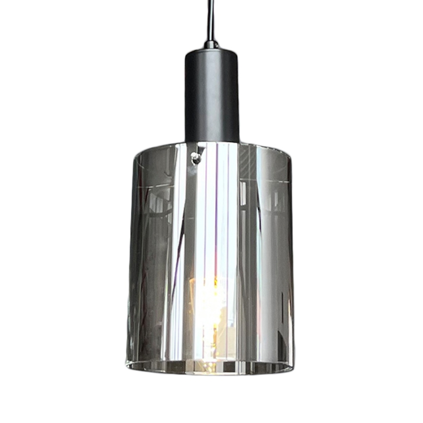 Hängeleuchte ARCADIA 1xE27/60W/230V d 13 cm schwarz/rauchig