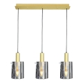 Hängeleuchte ARCADIA 3xE27/60W/230V golden/rauchig