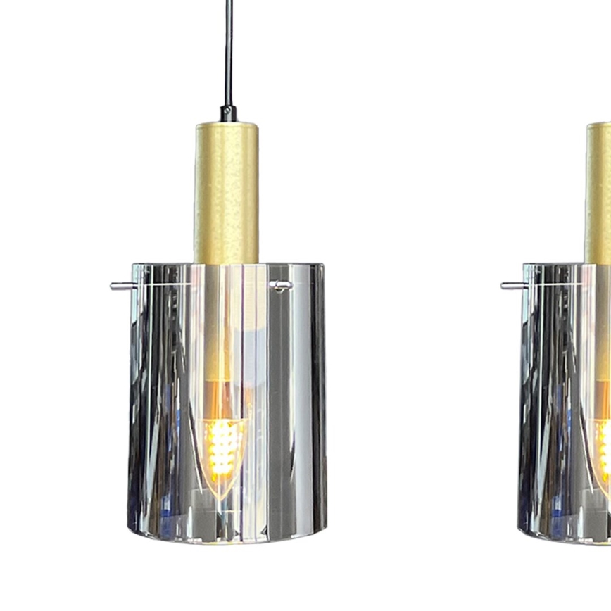 Hängeleuchte ARCADIA 3xE27/60W/230V golden/rauchig