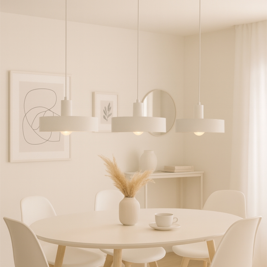 Hängeleuchte ARCANE 3xE27/60W/230V weiß